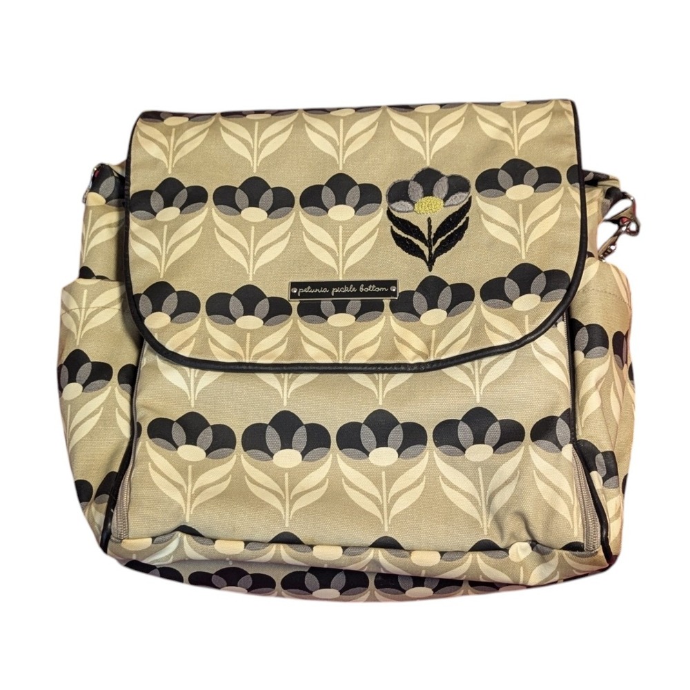 Petunia Pickle Bottom Boxy‎ Backpack Diaper Bag Floral Coated Canvas MCM